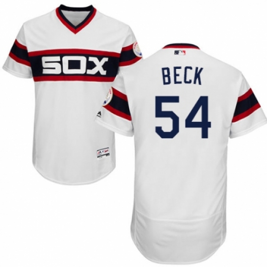Men's Majestic Chicago White Sox #54 Chris Beck White Alternate Flex Base Authentic Collection MLB Jersey - Ujersey