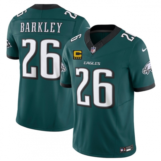 Men's Philadelphia Eagles #26 Saquon Barkley Green 2025 F.U.S.E. With 4-Star C Vapor Untouchable Limited Stitched Football Jersey