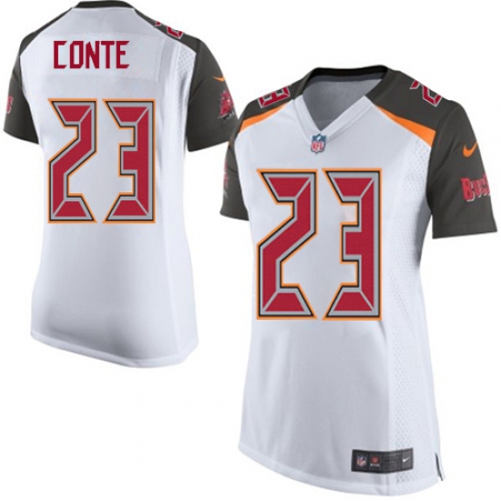 Women's Nike Tampa Bay Buccaneers #23 Chris Conte Game White NFL Jersey - Ujersey