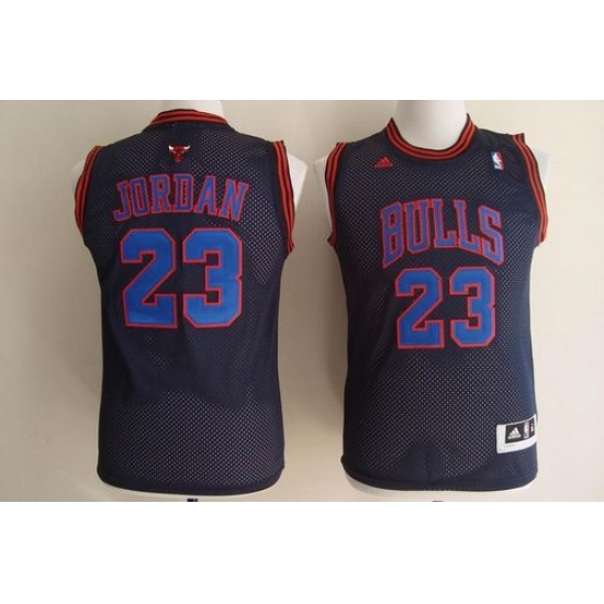 Youth Adidas Chicago Bulls #23 Michael Jordan Authentic Black Blue No. NBA Jersey - Ujersey