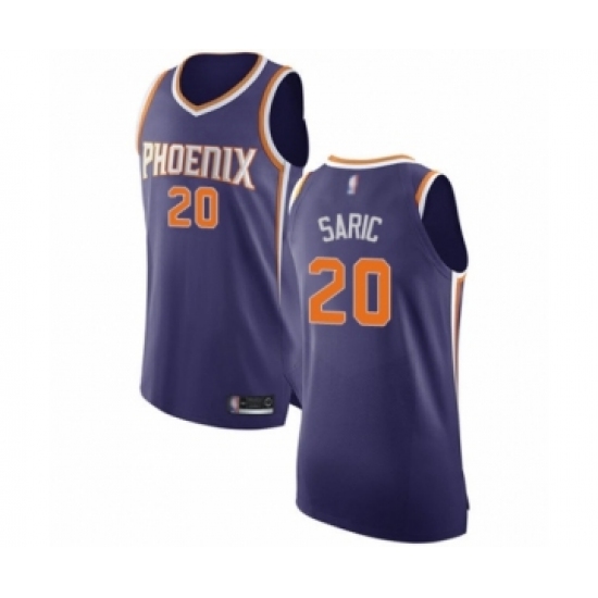 Men's Phoenix Suns #20 Dario Saric Authentic Purple Basketball Jersey - Icon Edition - Ujersey