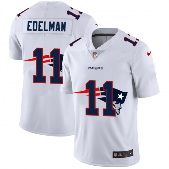 Men's New England Patriots #11 Julian Edelman White Nike White Shadow Edition Limited Jersey - Ujersey