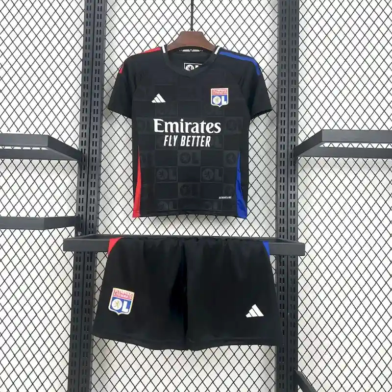 Olympique Lyonnais Football Jersey Away Kids Kit Jerseys+Shorts 2024/25 - U-jersey