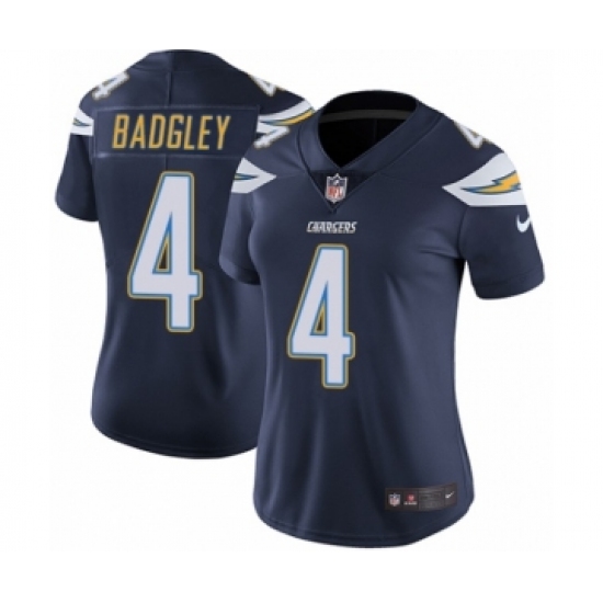 Women's Nike Los Angeles Chargers #4 Michael Badgley Navy Blue Team Color Vapor Untouchable Limited Player NFL Jersey - Ujersey