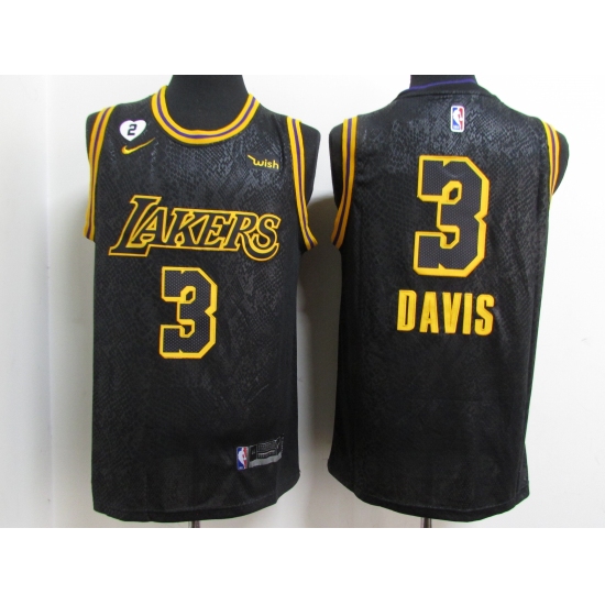 Men's Los Angeles Lakers #3 Anthony Davis Black Nike City Edition Basketball Jersey - Ujersey