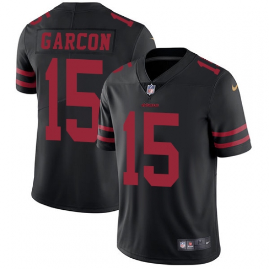 Youth Nike San Francisco 49ers #15 Pierre Garcon Black Vapor Untouchable Limited Player NFL Jersey - Ujersey