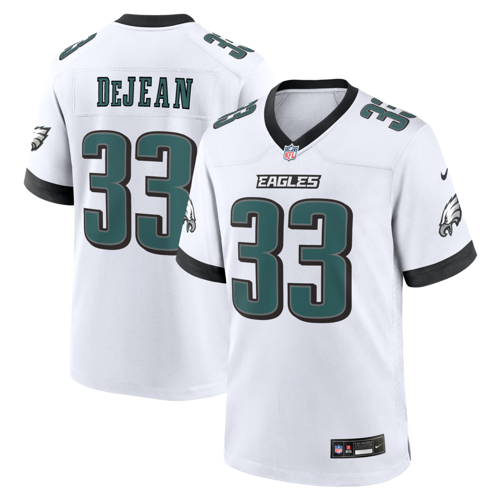 Men's Philadelphia Eagles Cooper DeJean Nike White Game Jersey - Ujersey NHL