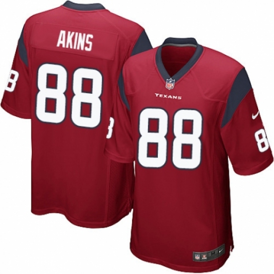 Men's Nike Houston Texans #88 Jordan Akins Game Red Alternate NFL Jersey - Ujersey