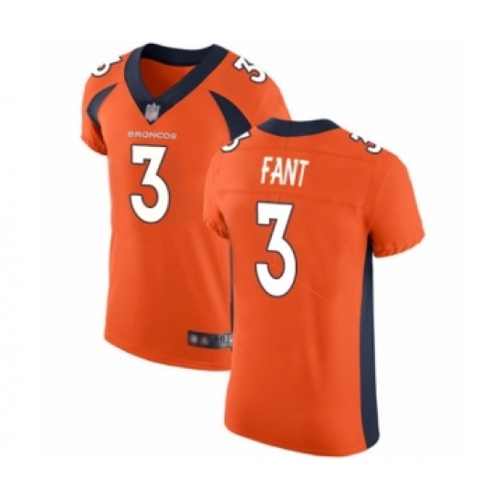 Men's Denver Broncos #3 Drew Lock Orange Team Color Vapor Untouchable Elite Player Football Jersey - Ujersey