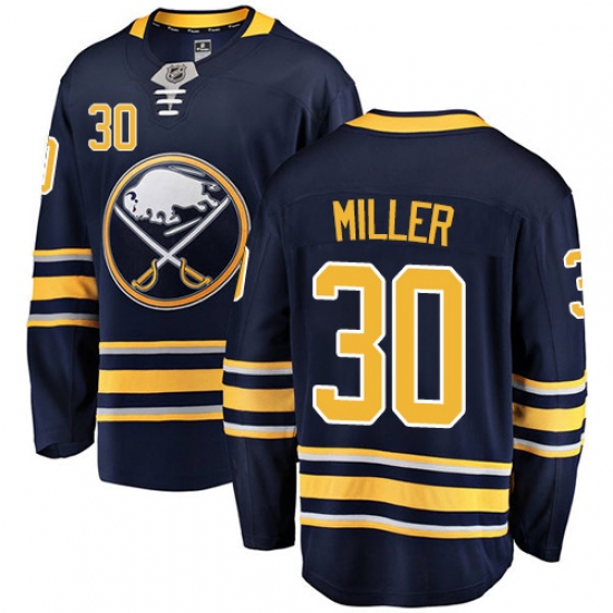 Youth Buffalo Sabres #30 Ryan Miller Fanatics Branded Navy Blue Home Breakaway NHL Jersey - Ujersey