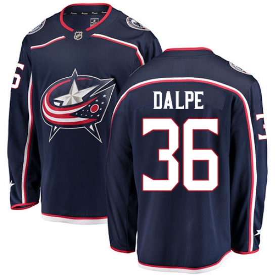 Youth Columbus Blue Jackets #36 Zac Dalpe Fanatics Branded Navy Blue Home Breakaway NHL Jersey