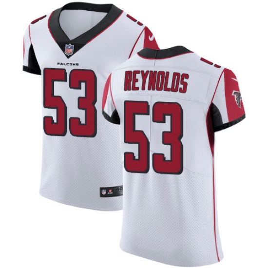 Men's Nike Atlanta Falcons #53 LaRoy Reynolds White Vapor Untouchable Elite Player NFL Jersey - Ujersey