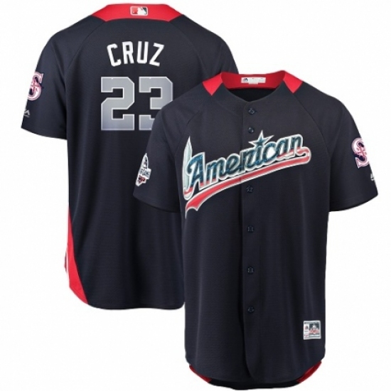 Men's Majestic Seattle Mariners #23 Nelson Cruz Game Navy Blue American League 2018 MLB All-Star MLB Jersey - Ujersey