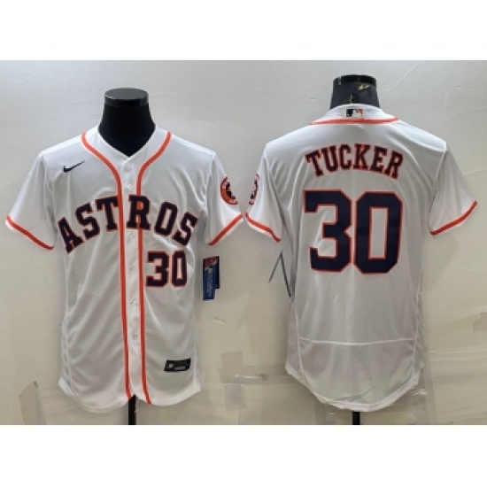 Men's Houston Astros #30 Kyle Tucker White Stitched MLB Flex Base Nike Jersey - Ujersey
