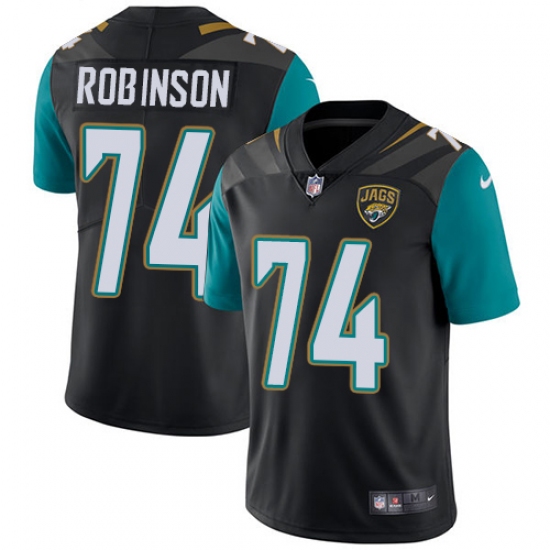 Youth Nike Jacksonville Jaguars #74 Cam Robinson Black Alternate Vapor Untouchable Limited Player NFL Jersey - Ujersey
