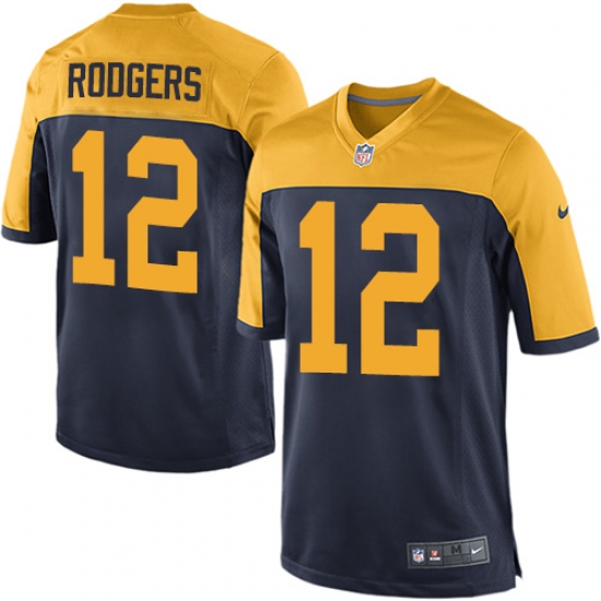 Men's Nike Green Bay Packers #12 Aaron Rodgers Game Navy Blue Alternate NFL Jersey - Ujersey