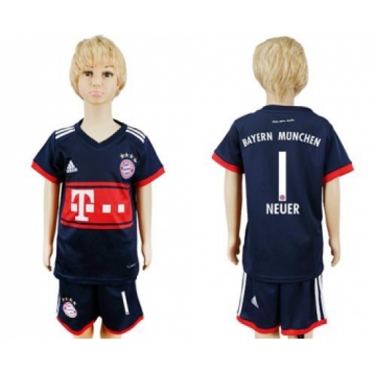 Bayern Munchen #1 Neuer Away Kid Soccer Club Jersey