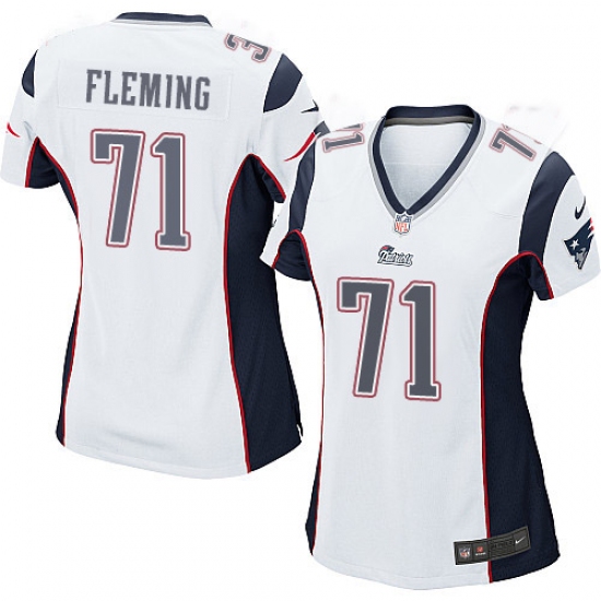 Women's Nike New England Patriots #71 Cameron Fleming Game White NFL Jersey - Ujersey