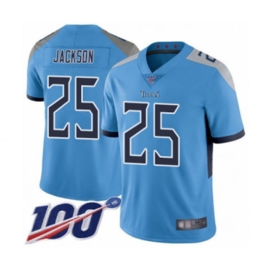 Men's Tennessee Titans #25 Adoree' Jackson Light Blue Alternate Vapor Untouchable Limited Player 100th Season Football Jersey - Ujersey