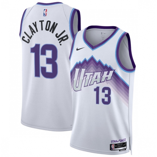 Men's Utah Jazz #13 Walter Clayton Jr. White 2025 Association Edition Stitched Basketball Jersey - Ujersey