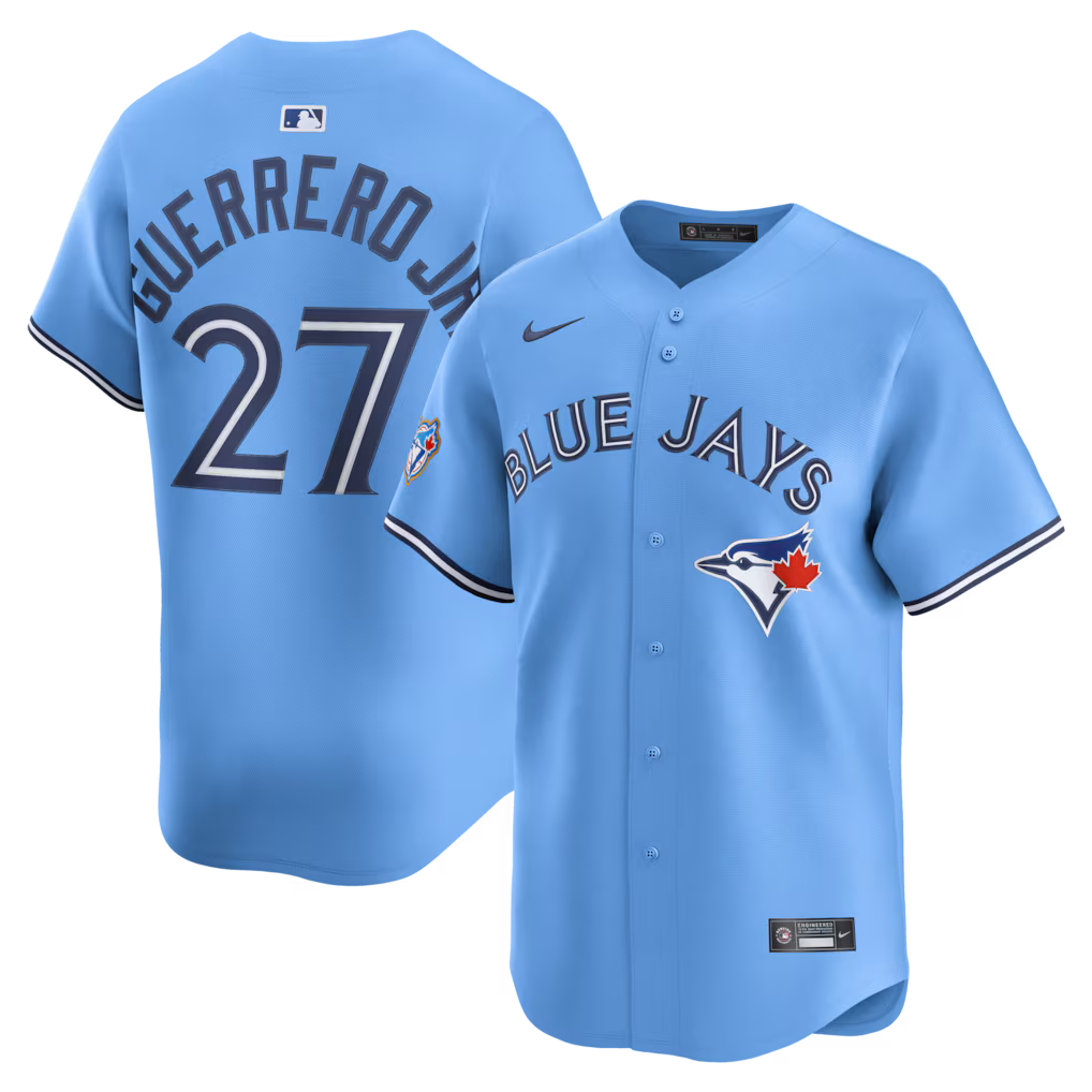 Men's Toronto Blue Jays Vladimir Guerrero Jr. Nike Powder Blue Alternate Limited Jersey - SUjersey01