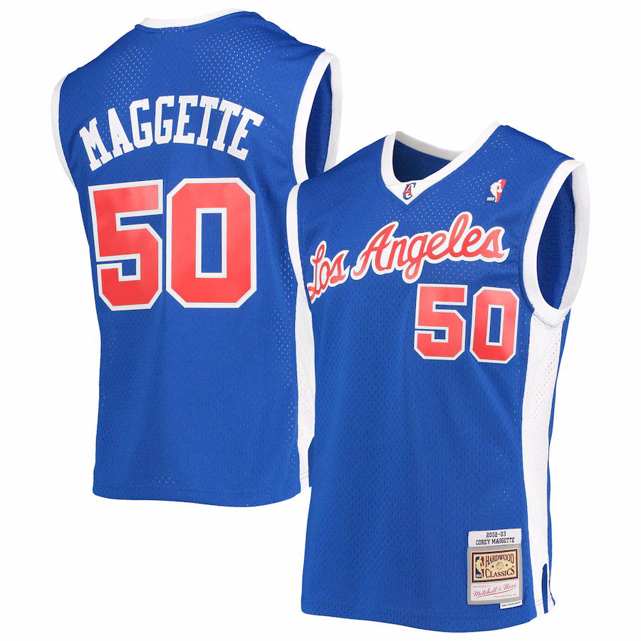 Men's LA Clippers Corey Maggette Mitchell & Ness Royal 2002/03 Hardwood Classics Swingman Jersey - Ujersey