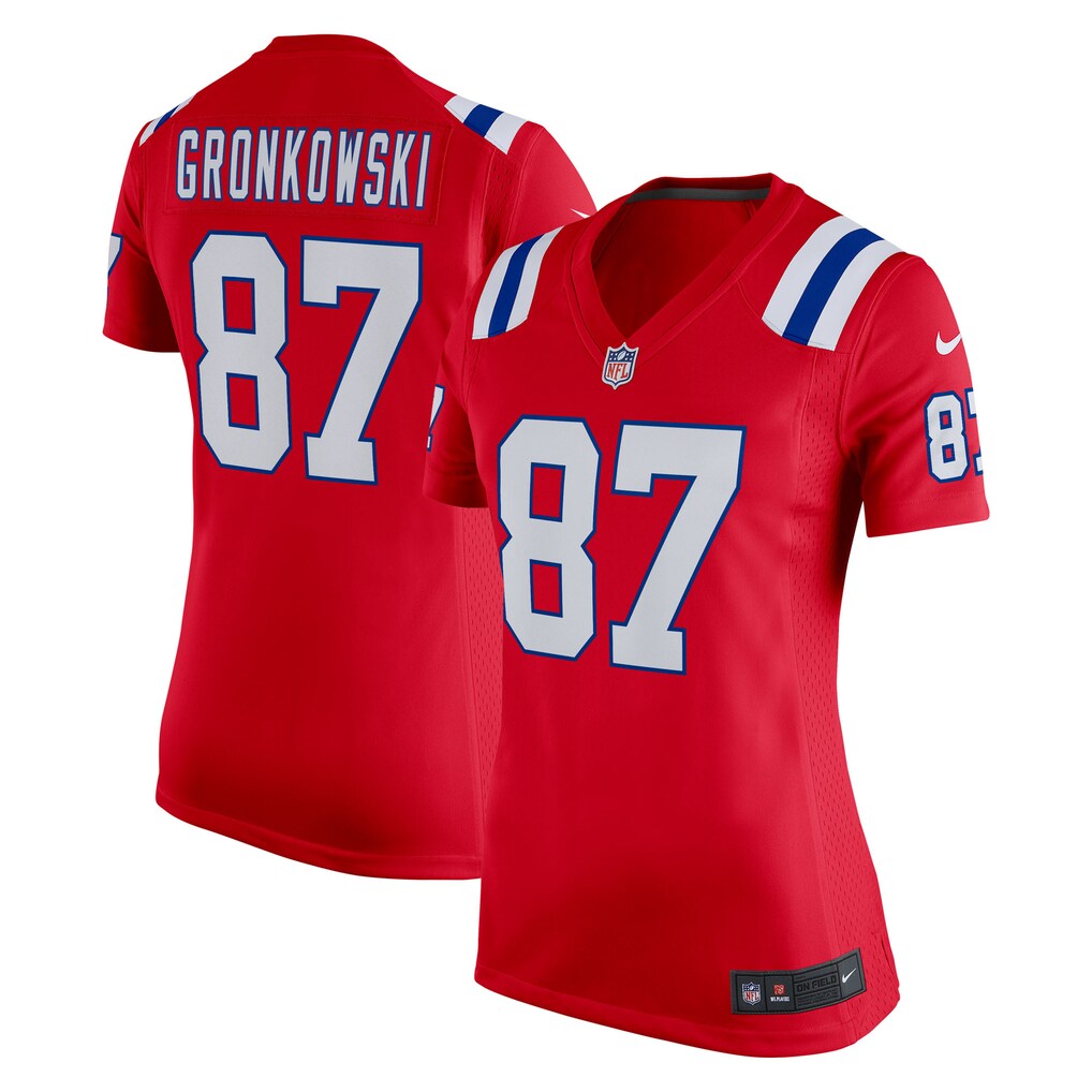 Women's New England Patriots Rob Gronkowski Nike Red Alternate Retired Player Game Jersey - Ujersey NHL