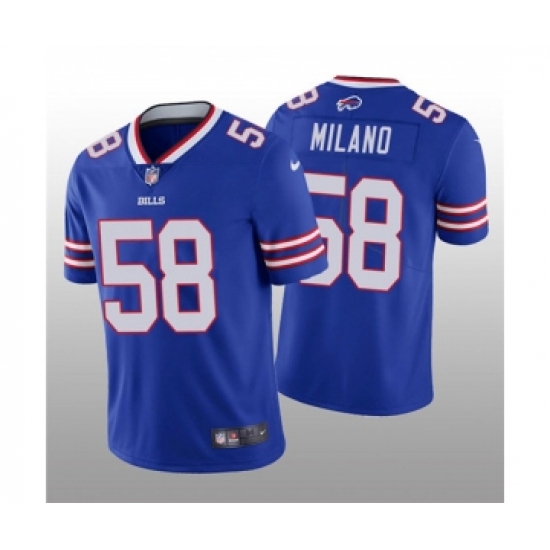 Men's Buffalo Bills #58 Matt Milano 2022 Royal Vapor Untouchable Limited Stitched Jersey - Ujersey