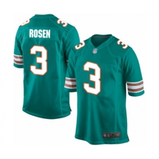 Men's Miami Dolphins #3 Josh Rosen Game Aqua Green Alternate Football Jersey - Ujersey