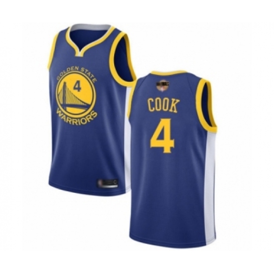 Youth Golden State Warriors #4 Quinn Cook Swingman Royal Blue Basketball 2019 Basketball Finals Bound Jersey - Icon Edition - Ujersey
