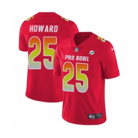 Youth Nike Miami Dolphins #25 Xavien Howard Limited Red AFC 2019 Pro Bowl NFL Jersey - Ujersey
