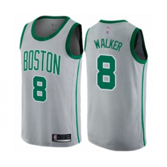 Youth Boston Celtics #8 Kemba Walker Swingman Gray Basketball Jersey - City Edition - Ujersey