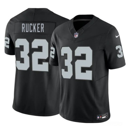 Men's Las Vegas Raiders #32 Corey Rucker Black 2026 Draft F.U.S.E. Vapor Untouchable Limited Football Stitched Jersey
