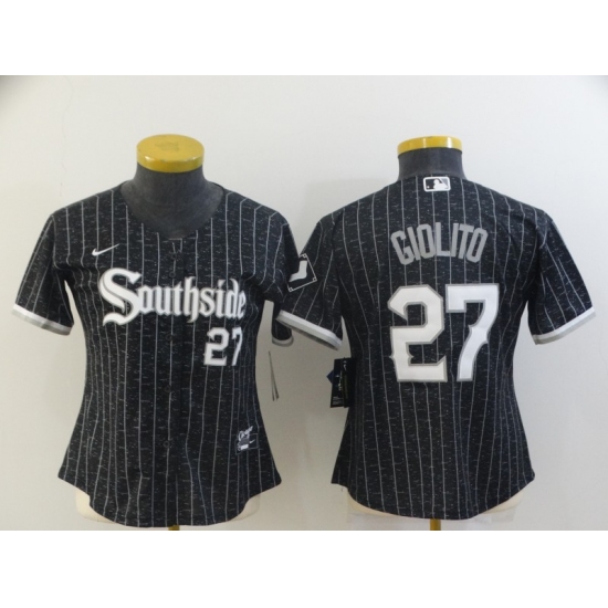 Women's Nike Chicago White Sox #27 Lucas Giolito Black City Player Jersey - Ujersey