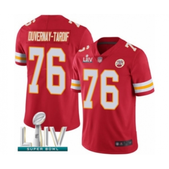 Men's Kansas City Chiefs #76 Laurent Duvernay-Tardif Red Team Color Vapor Untouchable Limited Player Super Bowl LIV Bound Football Jersey - Ujersey