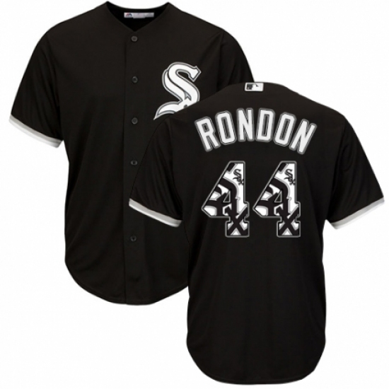 Men's Majestic Chicago White Sox #44 Bruce Rondon Authentic Black Team Logo Fashion Cool Base MLB Jersey - Ujersey