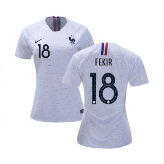 Women's France #18 Fekir Away Soccer Country Jersey