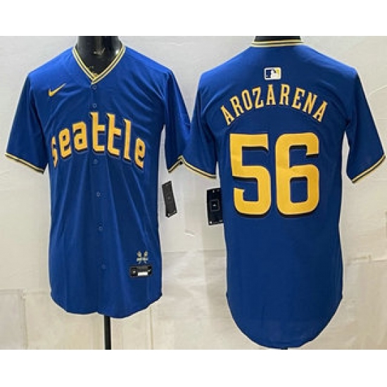 Men's Seattle Mariners #56 Randy Arozarena Blue City Limited Jersey - Ujersey