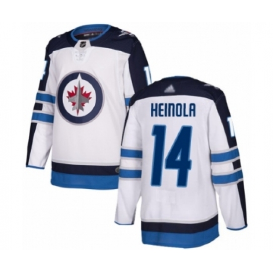Youth Winnipeg Jets #14 Ville Heinola Authentic White Away Hockey Jersey - Ujersey