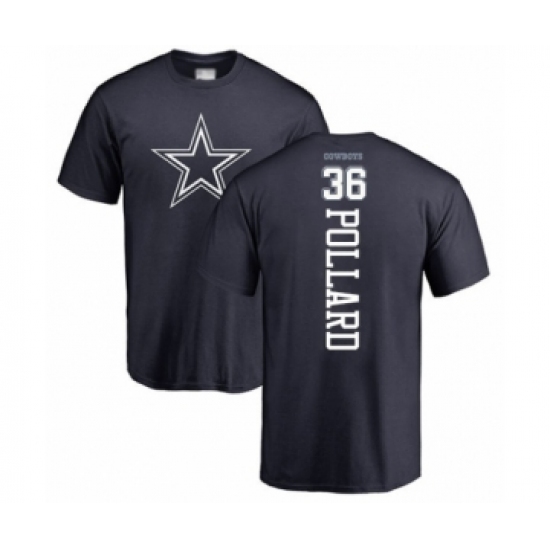 Football Dallas Cowboys #36 Tony Pollard Navy Blue Backer T-Shirt - Ujersey