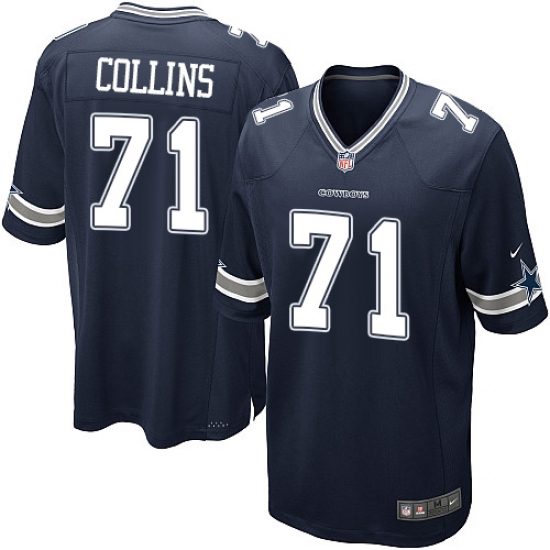 Men's Nike Dallas Cowboys #71 La'el Collins Game Navy Blue Team Color NFL Jersey - Ujersey