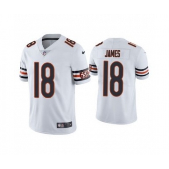 Men's White Chicago Bears #18 Jesse James Vapor untouchable Limited Stitched Jersey - Ujersey