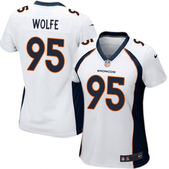 Women's Nike Denver Broncos #95 Derek Wolfe Game White NFL Jersey - Ujersey