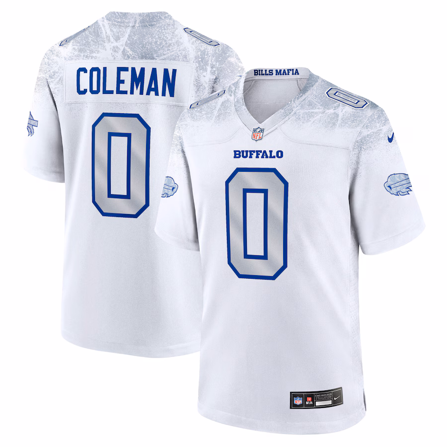 Men's Buffalo Bills Keon Coleman Nike White 2025 Rivalries Collection Game Jersey - Ujersey