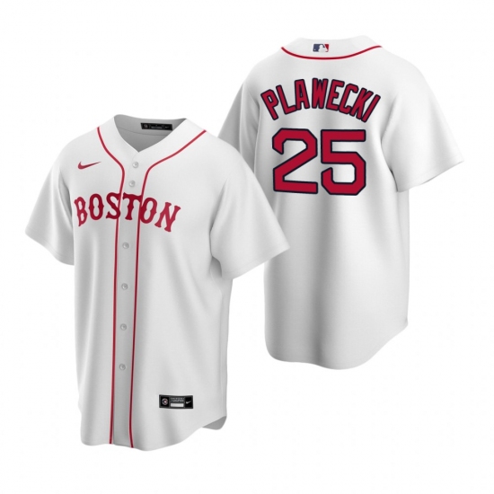 Men's Nike Boston Red Sox #25 Kevin Plawecki White Alternate Stitched Baseball Jersey - Ujersey