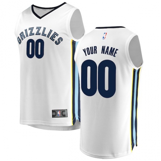 Men's Memphis Grizzlies Fanatics Branded White Fast Break Custom Replica Jersey - Association Edition - Ujersey