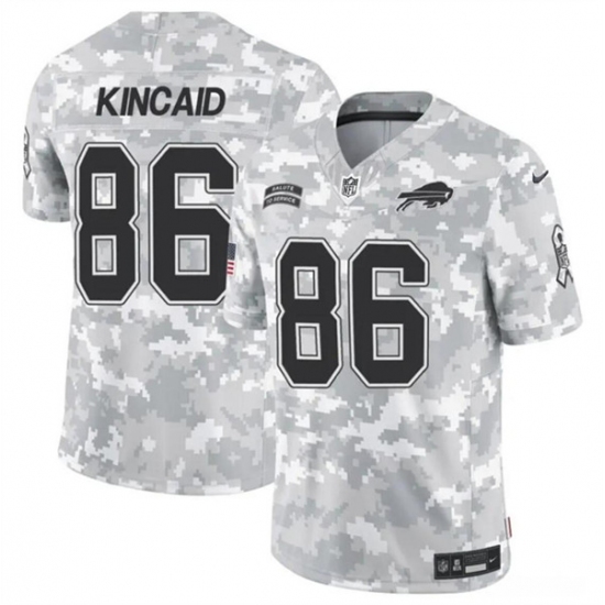 Men's Buffalo Bills #86 Dalton Kincaid 2024 F.U.S.E. Arctic Camo Salute to Service Limited Football Stitched Jersey - Ujersey