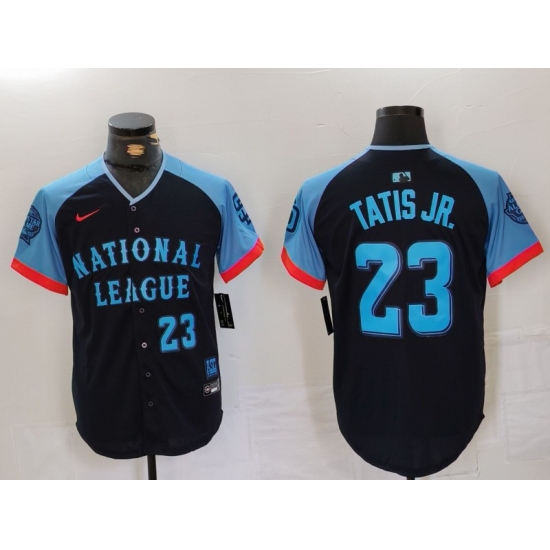 Men's San Diego Padres #23 Fernando Tatis Jr Number Navy 2024 All Star Limited Stitched Jersey
