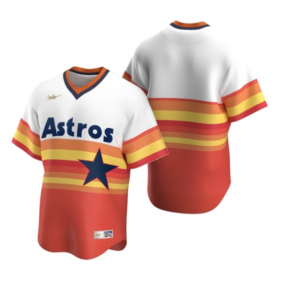 Men's Nike Houston Astros Blank White Orange Cooperstown Collection Home Stitched Baseball Jersey - Ujersey