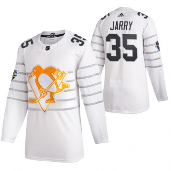 Men's Pittsburgh Penguins #35 Tristan Jarry White All Star Stitched NHL Jersey - Ujersey